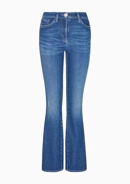 Pantalon 5 Poches Collection Denim En Denim De Coton Stretch Jeans Prix Fort Denim Femme