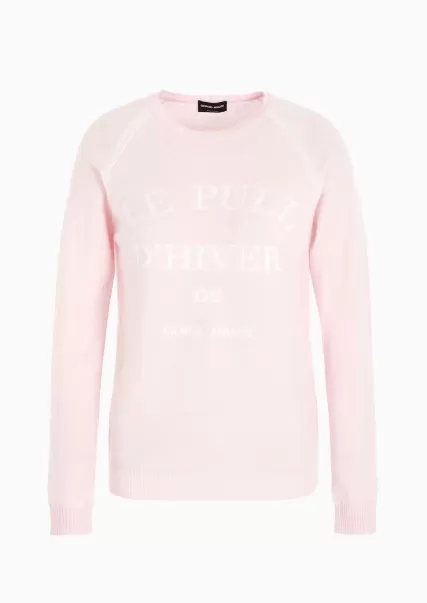 Pink Femme Tricot Pull Ras-Du-Cou Giorgio Armani Neve En Cachemire Concurrence
