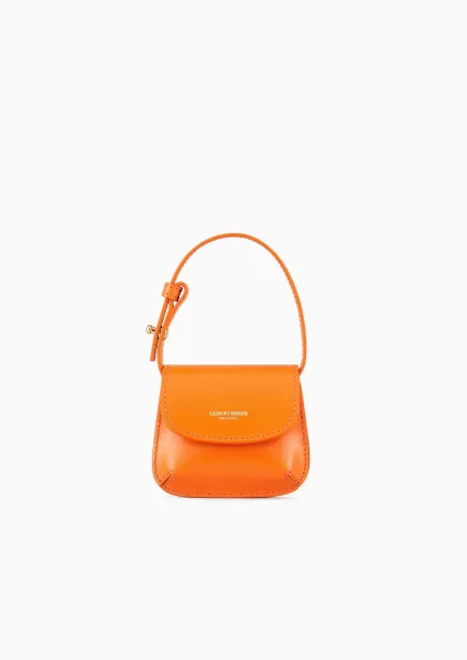 Mini Bijou La Prima En Cuir Liégé Femme Orange Originalité Portefeuilles