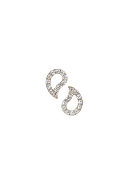 Fine Jewellery Moderne Boucles D’oreilles Josephine En Or 18 Carats Et Diamants Femme Light Grey