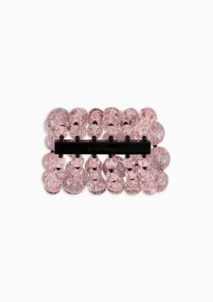 Bracelet Élastique Multi-Rangs Avec Boules En Résine Joaillerie Pink Doux Femme