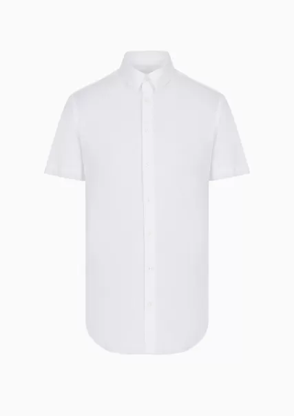 White Haute Qualité Chemises Mode Homme Chemise À Manches Courtes En Jersey De Coton