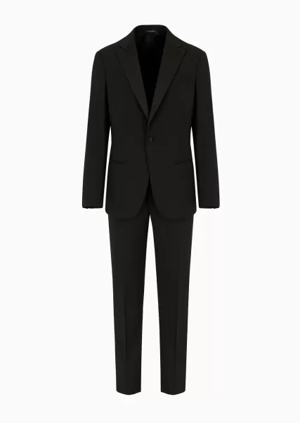 Costumes Et Smokings Prix Attractif Homme Smoking Icon Soho Coupe Slim Semi-Entoilé En Pure Laine Black