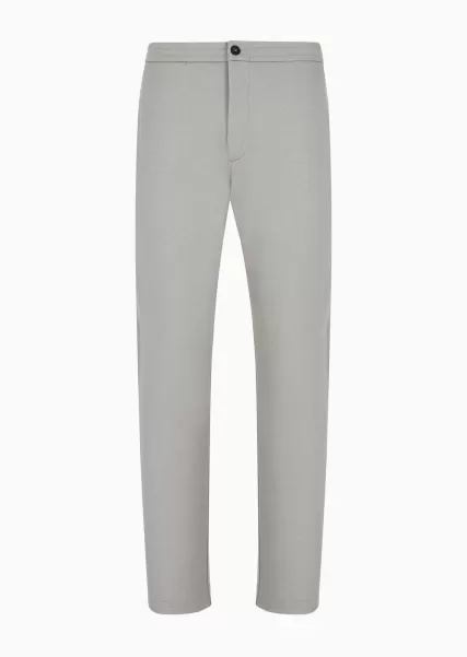 Pantalons Grey Pantalon En Tissu Jersey De Pur Cachemire Homme Flexible