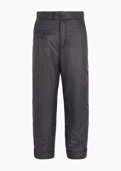 Pantalons Heureux Dark Grey Pantalon De Ski Giorgio Armani Neve En Toile Technique Déperlante Homme