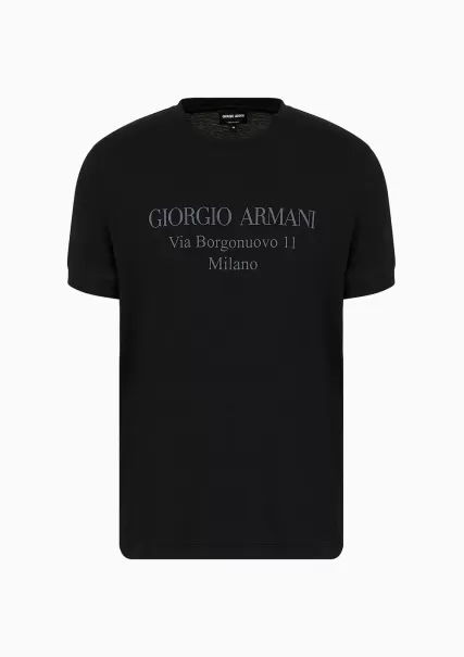 T-Shirt Borgonuovo 11 En Jersey De Coton Pima T-Shirts Black Complet Homme