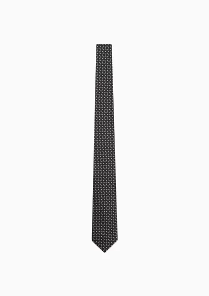 Acheter Black Cravate En Soie Jacquard Homme Ties
