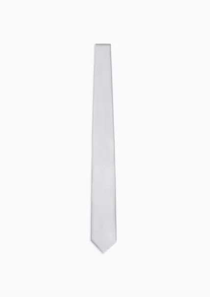 Homme Cravate En Pure Soie Luxueux Light Grey Ties