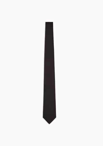 Ties Spacieux Cravate En Pure Soie Homme Black