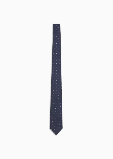 Homme Blue Cravate En Soie Jacquard Chaud Ties