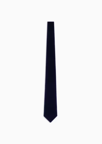 Navy Blue Cravate En Velours De Cupro Unique Homme Ties